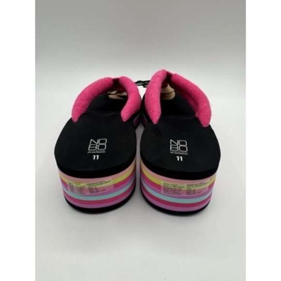 No Boundaries Rainbow Pink Platform Flat Slip Women's Sz 11 available NEW - Picture 2 of 5
